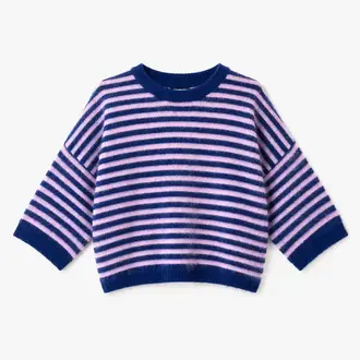 Tamba Tamba Wool Blend Striped Oversize Pullover (O/S)