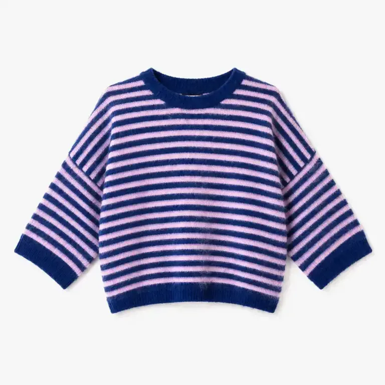 Tamba Tamba Wool Blend Striped Oversize Pullover (O/S)