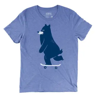 Factory 43 Factory Skateboarding Bear Tshirt