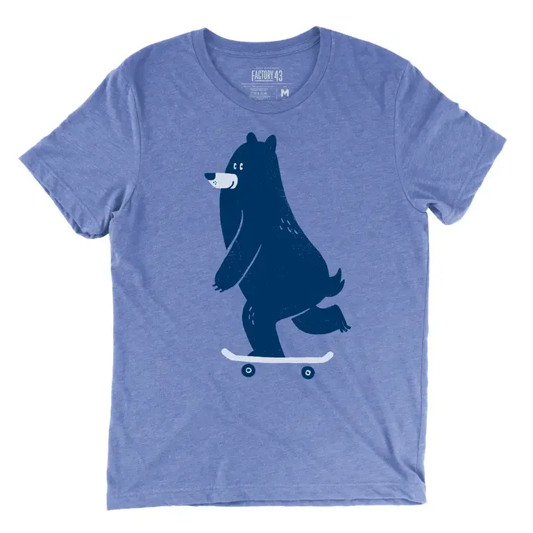 Factory 43 Factory Skateboarding Bear Tshirt