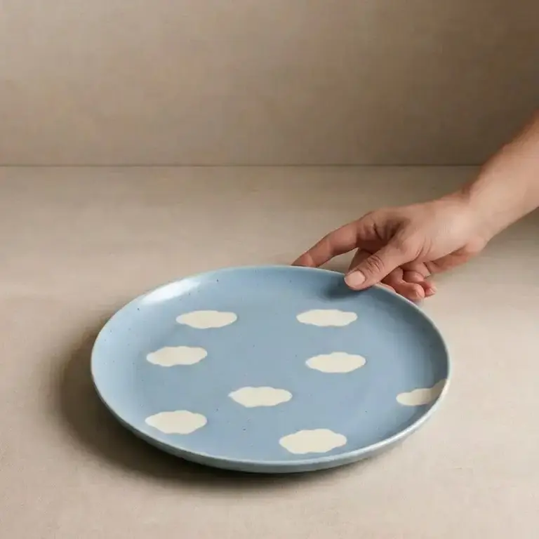 EBH EBH Cloud Stoneware Salad Plate 22cm