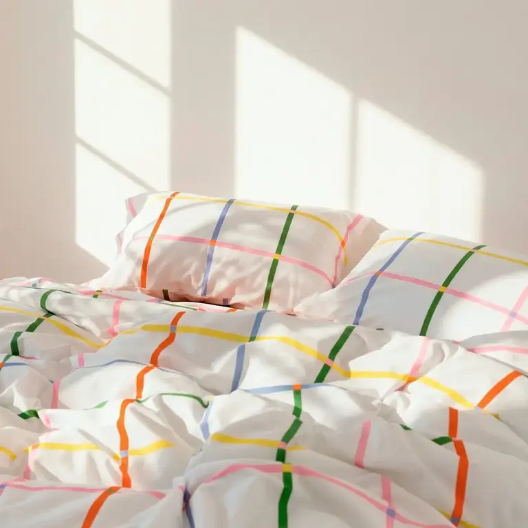 Happy Friday Happy Friday Cotton Pillowcase (50x75cm) S/2 - Colour Grid