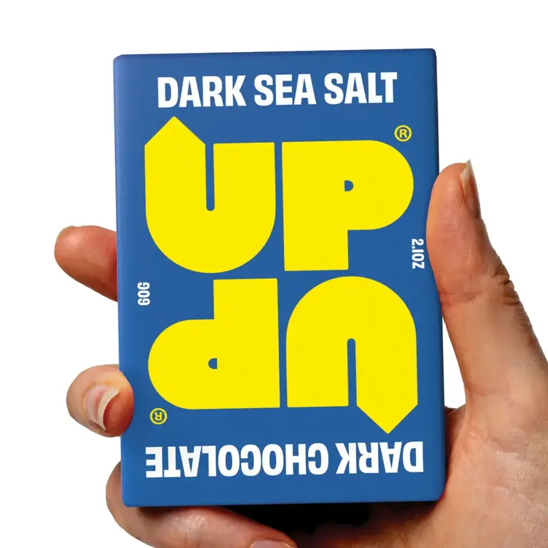 Made Uncommon Up-Up Artisan Dark Sea Salt Chocolate Bar 60g