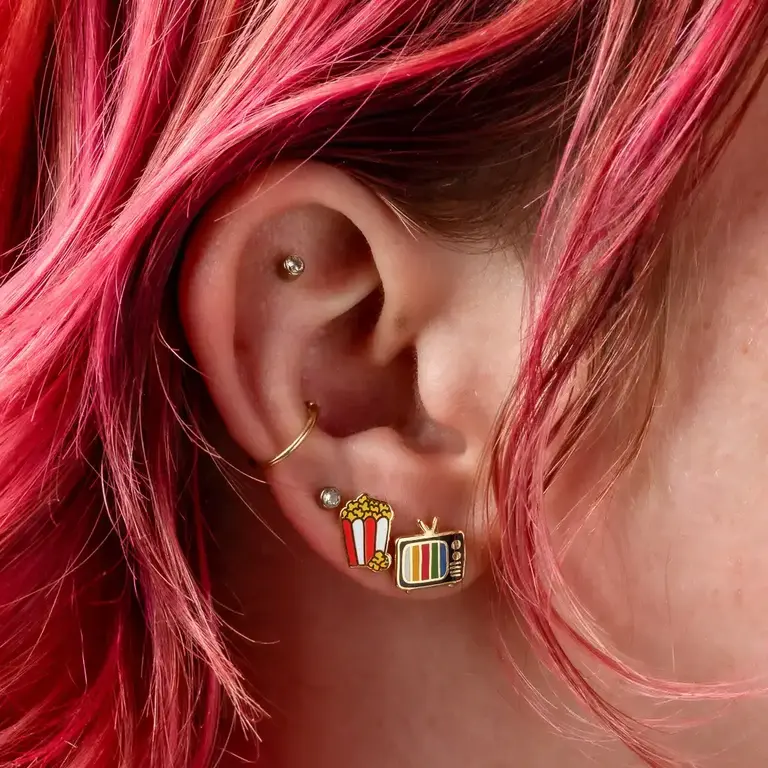 Yellow Owl Yellow Owl Movie Night Earrings