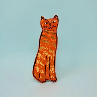 Ark Colour Design Ark Leather Bookmark Cat Tails Orange