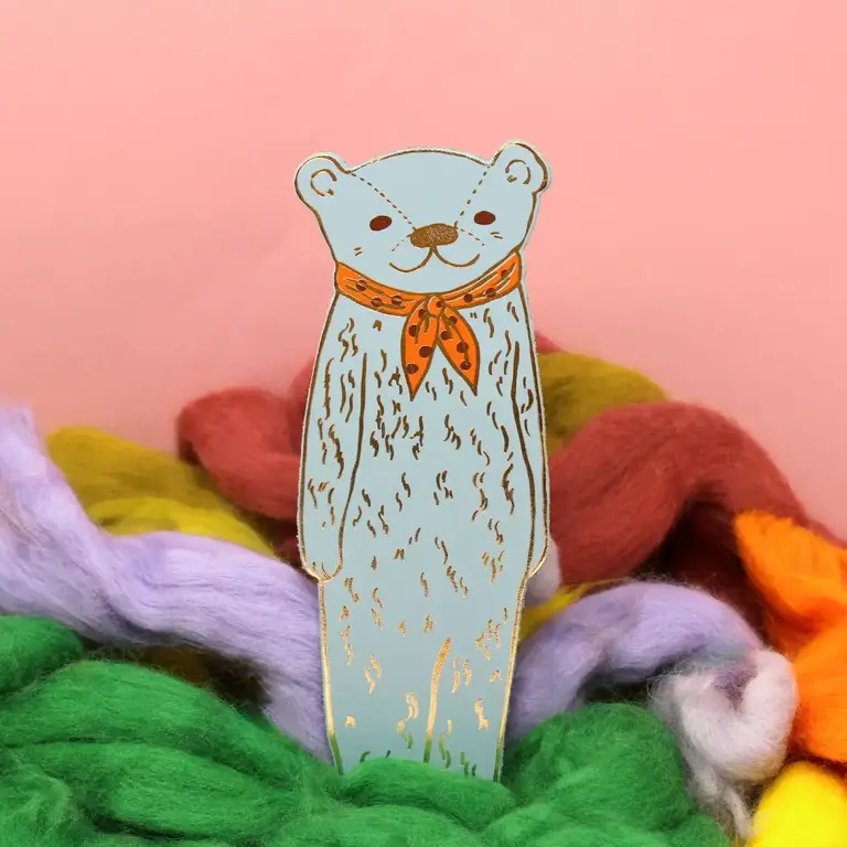 Ark Colour Design Ark Leather Bookmark Heritage Blue Bear