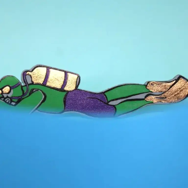 Ark Colour Design Ark Leather Bookmark Scuba Diver