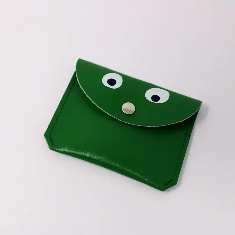 Ark Colour Design Ark Leather Googly Eye Coin Purse Green