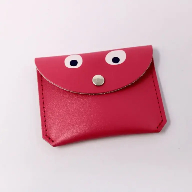 Ark Colour Design Ark Leather Googly Eye Coin Purse New Pink