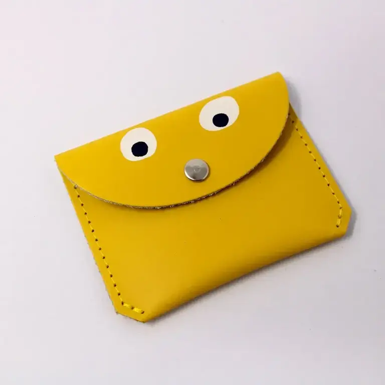 Ark Colour Design Ark Leather Googly Eye Coin Purse Yellow