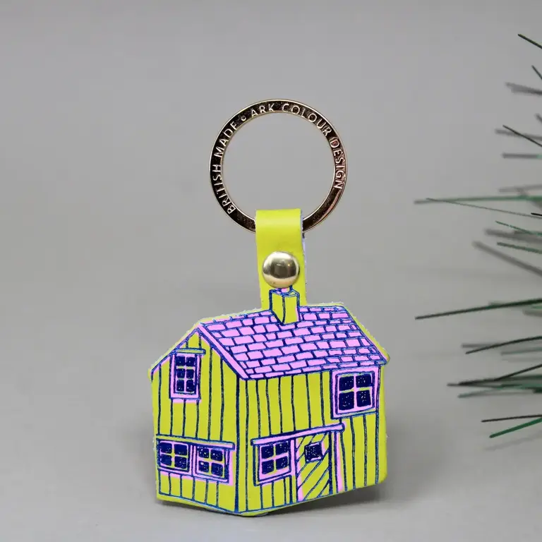 Ark Colour Design Ark Leather Key Fob Cabin Acid Green
