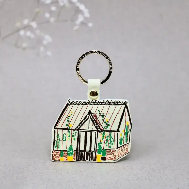 Ark Colour Design Ark Leather Key Fob Greenhouse Cream