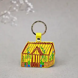 Ark Colour Design Ark Leather Key Fob Greenhouse Yellow