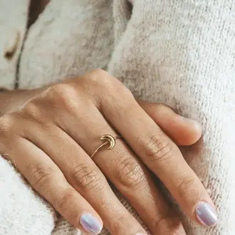 Bali Soul Bali Soul Crescent Moon Ring O/S 18k Plated Gold