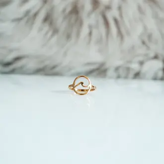 Bali Soul Bali Soul Ombak Ring O/S 18k Plated Gold