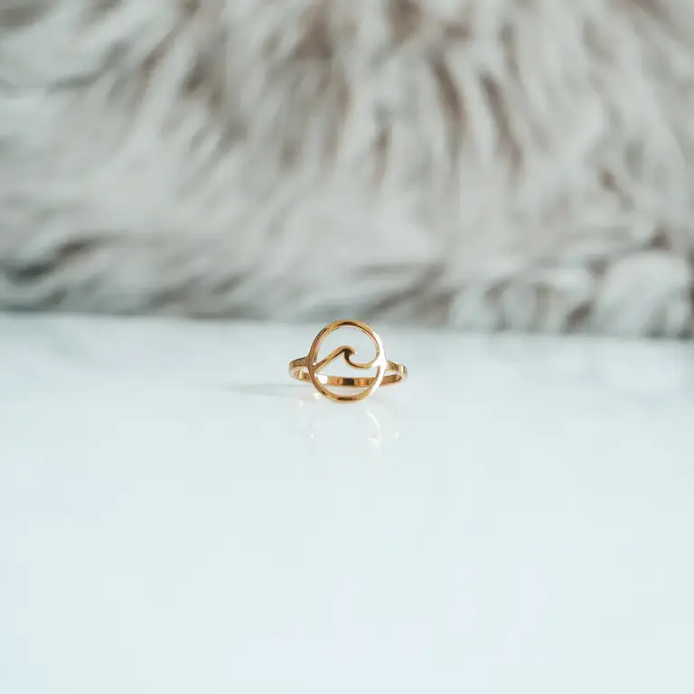Bali Soul Bali Soul Ombak Ring O/S 18k Plated Gold