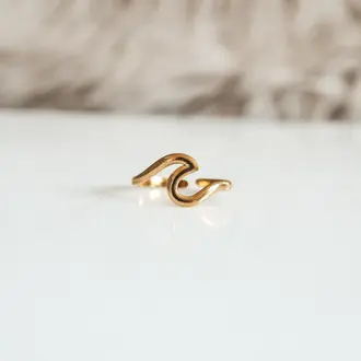 Bali Soul Bali Soul Samudra Ring O/S 18k Plated Gold