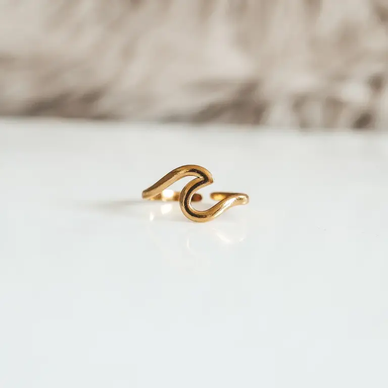 Bali Soul Bali Soul Samudra Ring O/S 18k Plated Gold
