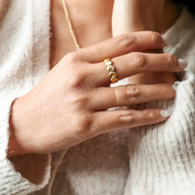 Bali Soul Bali Soul Seashell Band O/S 18k Plated Gold