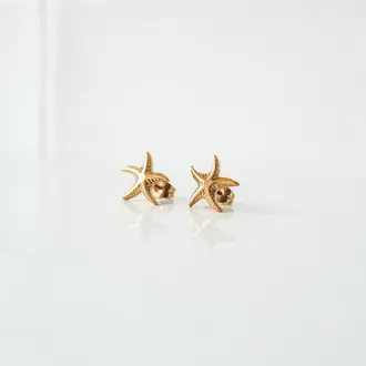 Bali Soul Bali Soul Starfish Stud Earrings 18k Plated Gold