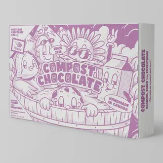 Postie Postie Compost Milk Chocolate Postcard Bar