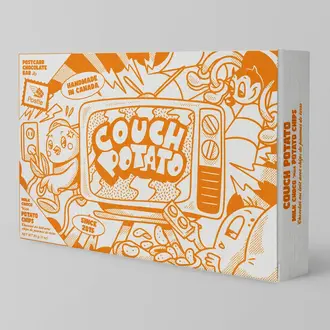 Postie Postie Couch Potato Chip Milk Chocolate Postcard Bar