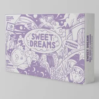 Postie Postie Sweet Dreams Milk Chocolate Lavender Postcard Bar