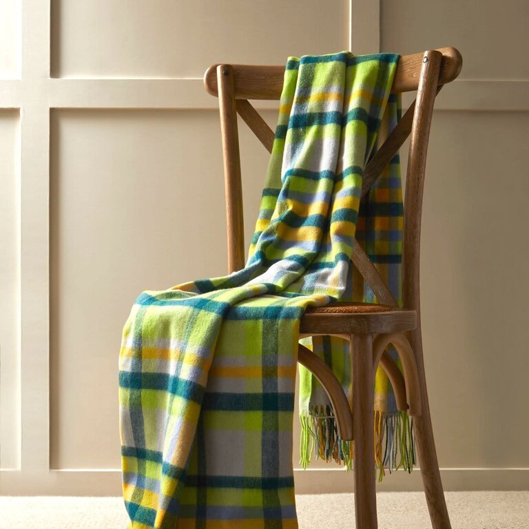Tweedmill Tweedmill UK Lambswool Bright Check Citrus 140x190