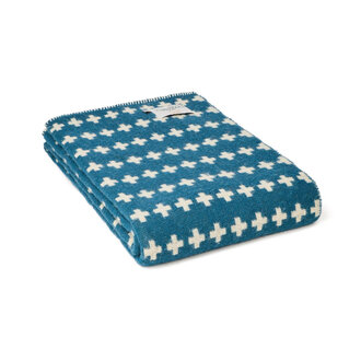 Tweedmill Tweedmill UK Virgin Wool Blanket Cross Ink 140x200