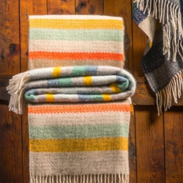 Tweedmill Tweedmill UK Virgin Wool Illusion Throw Spring Stripe 130x170