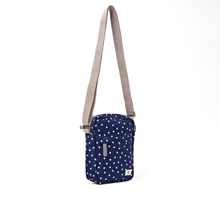 Ori London Ori London Bond Pocket Crossbody - Navy Polkadot