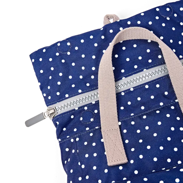 Ori London Ori London Canfield Roll Top Backpack Navy Polkadot