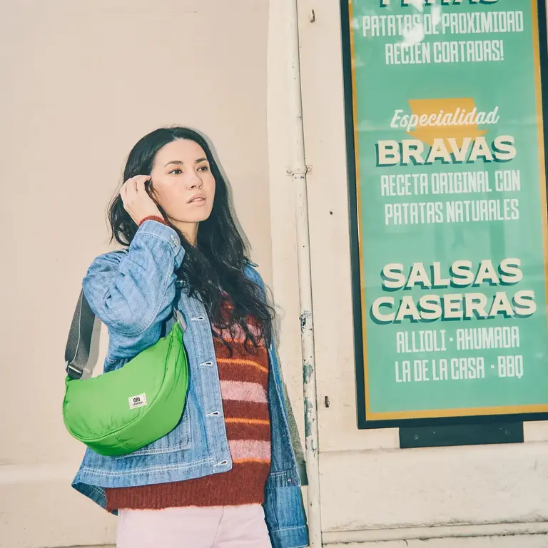 Ori London Ori London Farringdon Half Moon Bag Lime