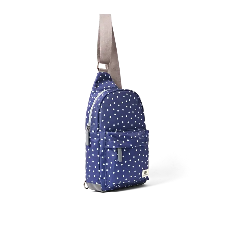 Ori London Ori London Willesden Sling Bag L Navy Polkadot