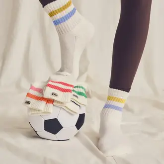 Ori London Ori London Windsor Striped Crew Socks