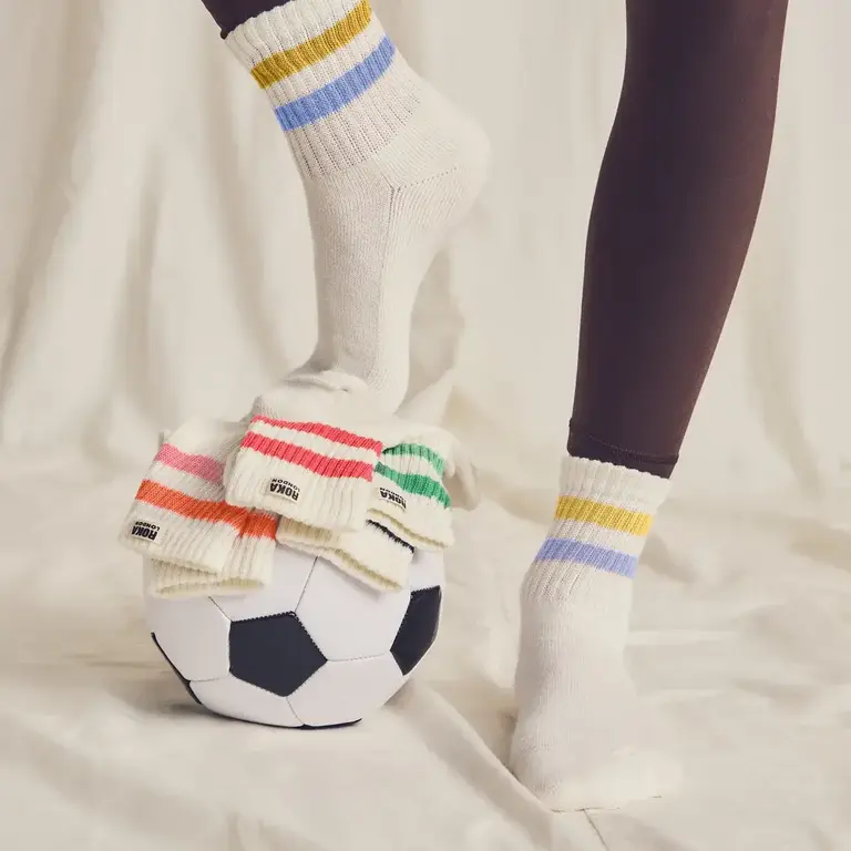 Ori London Ori London Windsor Striped Crew Socks
