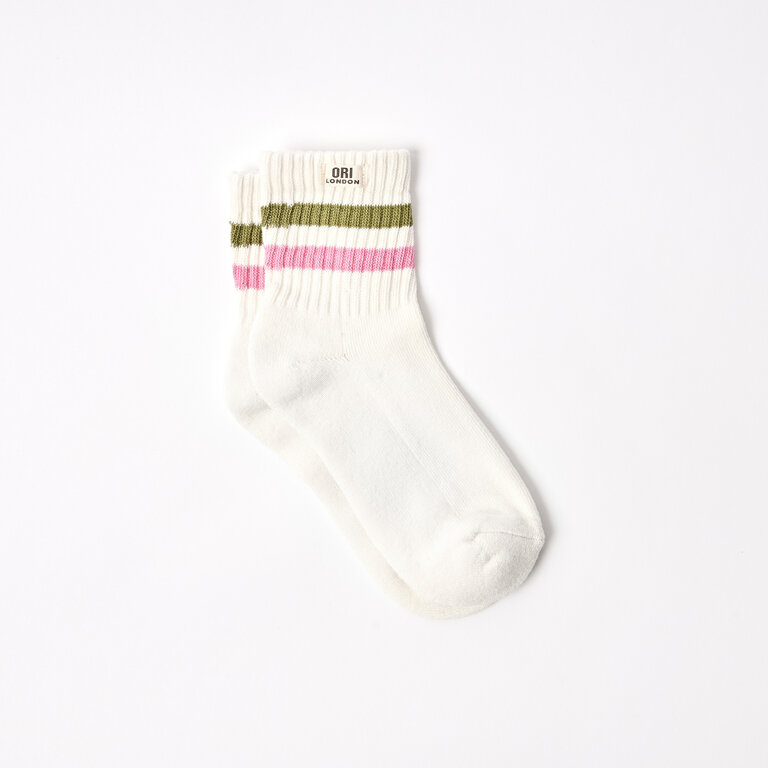 Ori London Ori London Windsor Striped Crew Socks