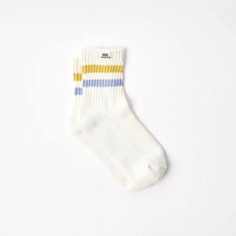 Ori London Ori London Windsor Striped Crew Socks