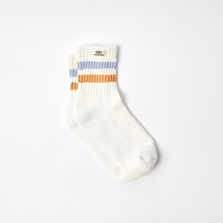 Ori London Ori London Windsor Striped Crew Socks
