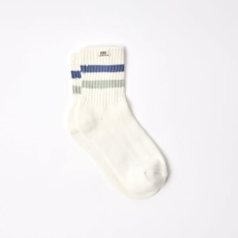 Ori London Ori London Windsor Striped Crew Socks