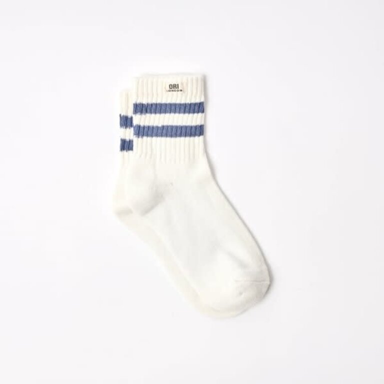 Ori London Ori London Windsor Striped Crew Socks
