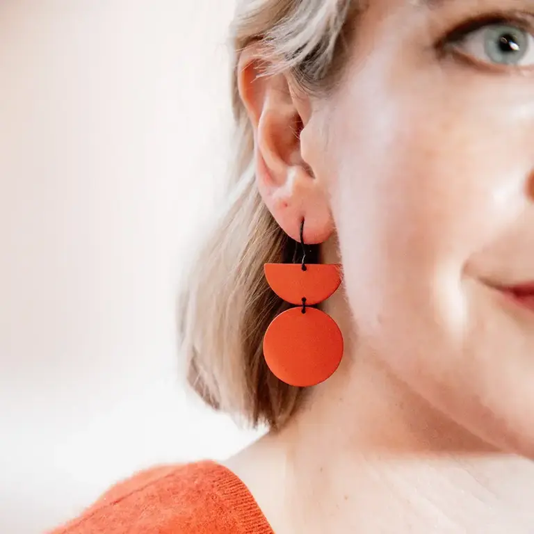 Copper Bee Copper Bee Bauhaus Shape Earrings