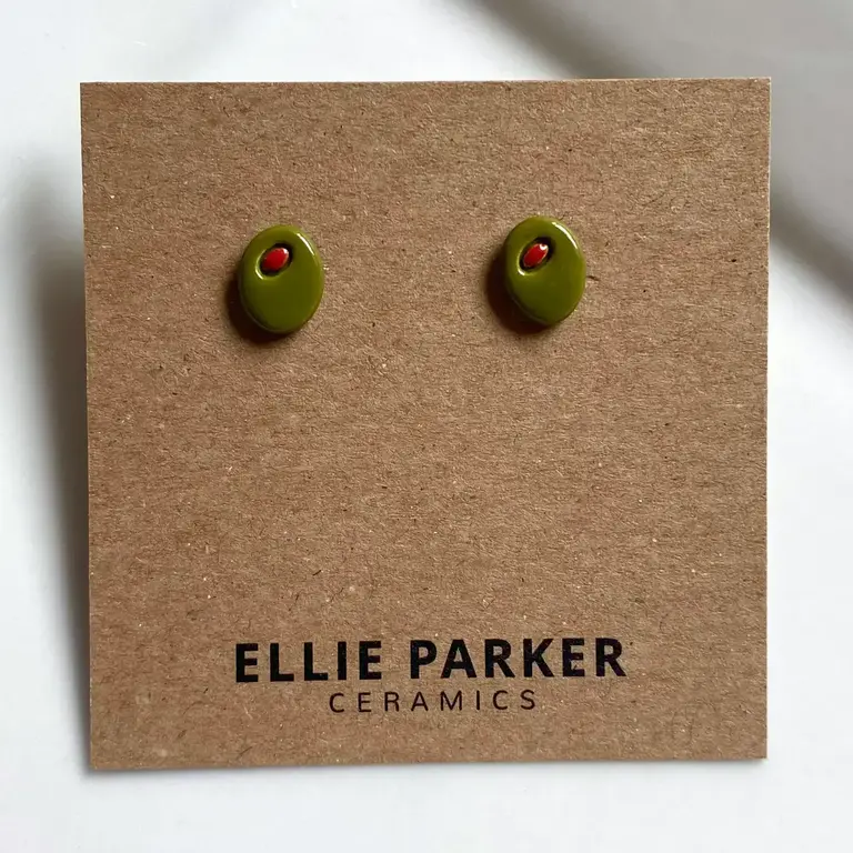 Ellie Parker Ellie Parker Ceramic Olive Studs