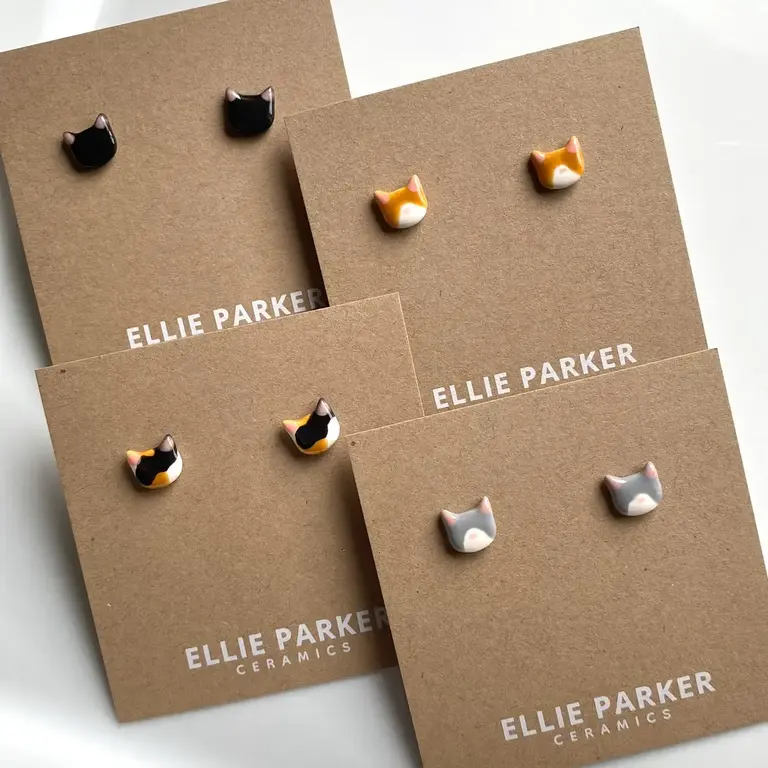 Ellie Parker Ellie Parker Ceramic Cat Lady Studs