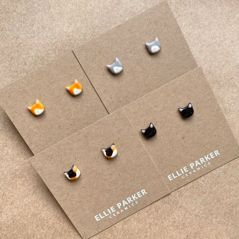Ellie Parker Ellie Parker Ceramic Cat Lady Studs