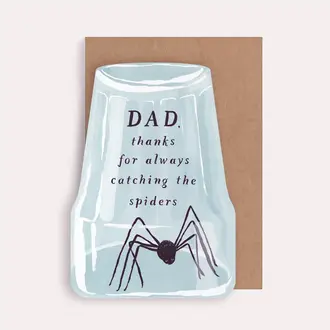 Sister Paper Sister Paper Spider Catching Dad Card