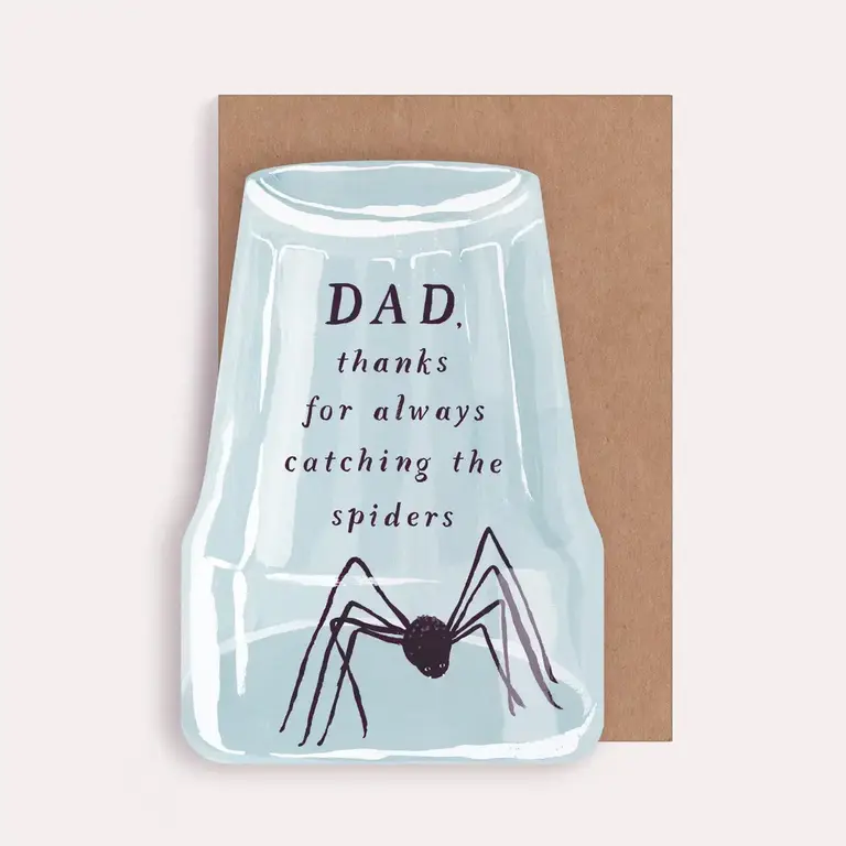 Sister Paper Sister Paper Spider Catching Dad Card