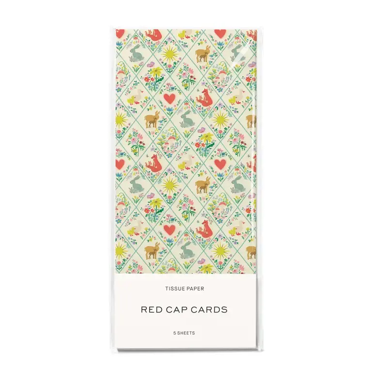 Red Cap Cards Red Cap Tissue Paper Pack (5 sheets)  Woodland Critters