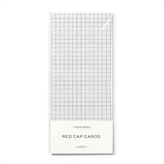 Red Cap Cards Red Cap Tissue Paper Pack (5 sheets) Grid