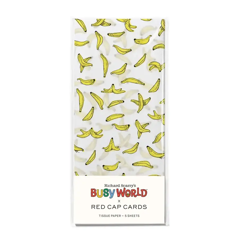 Red Cap Cards Red Cap Tissue Paper Pack (5 sheets) Bananas Gorilla